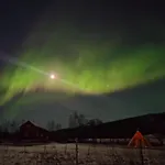 Lägenhet Peaceful Farmroom With Free Sauna, Wifi, Parking And Northern Light