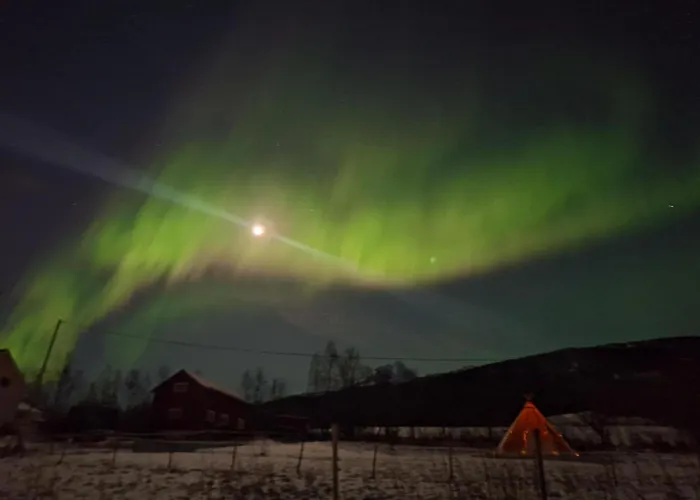 Lägenhet Peaceful Farmroom With Free Sauna, Wifi, Parking And Northern Light